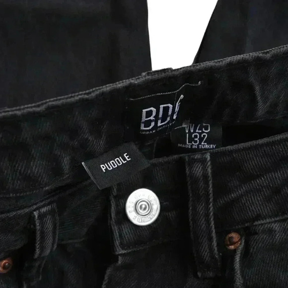 Urban OutfittersBDG Ripped Washed Black Jeans Distressed Wide Leg Baggy Size 25 - Picture 7 of 14